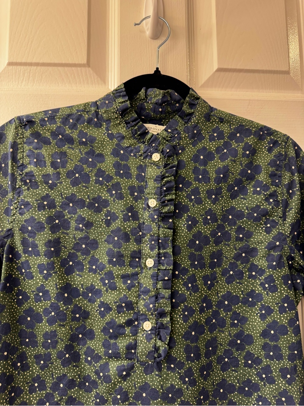 Birds Of Paradis By Travota Floral Blouse in Navy Fleur Sz XS - Picture 6 of 11